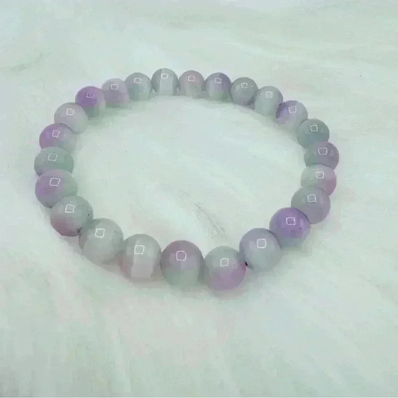 Taro Blueberry Gradient Beaded Bracelet - Picture 1 of 5